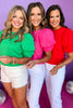 Green Layered Bubble Short Sleeve Top, office top, office wear, must have top, must have style, summer style, spring fashion, elevated style, elevated top, mom style, shop style your senses by mallory fitzsimmons, ssys by mallory fitzsimmons  Edit alt text
