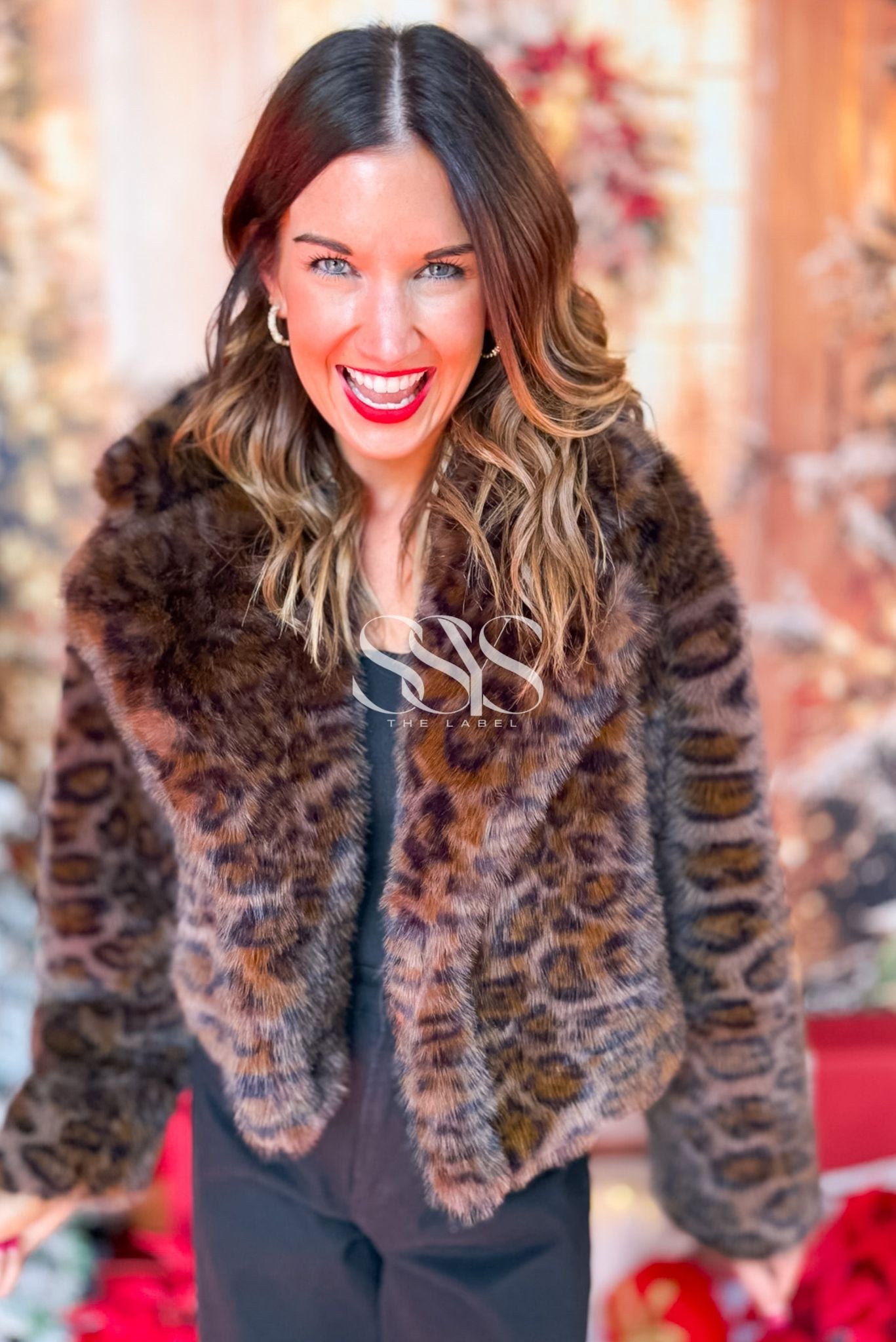 SSYS Lola Faux Fur Jacket In Animal