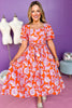 Orange Orchid Printed Poplin Short Sleeve Midi Dress, printed dress, paisley dress, must have dress, must have style, brunch style, spring fashion, elevated style, elevated dress, mom style, shop style your senses by mallory fitzsimmons, ssys by mallory fitzsimmons