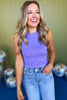 Purple Cropped Seamless Muscle Tank, must have basic, must have tank, must have style, elevated basic, mom style, everyday style, shop style your senses by mallory fitzsimmons