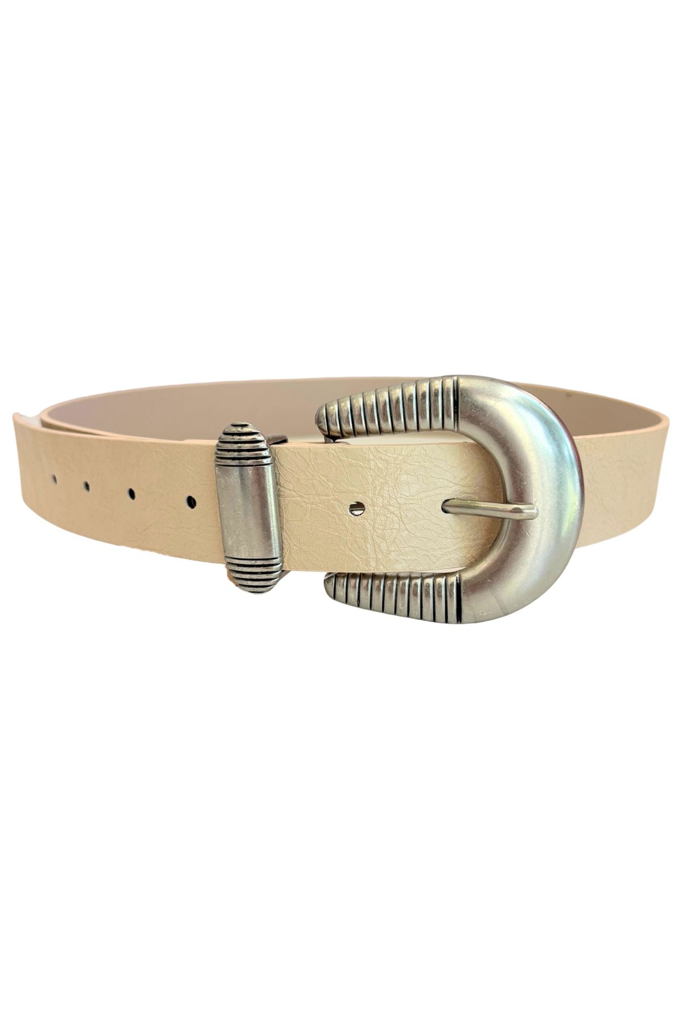 Beige Buckle Belt