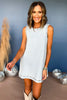 Blue Chambray Sleeveless Studded Detail Curved Hem Mini Dress, must ahve dress, must have denim, fall dress, summer to fall dress, fall style, concert style, country concert style, elevated dress, elevated style, mom style, shop style your senses by mallory fitzsimmons