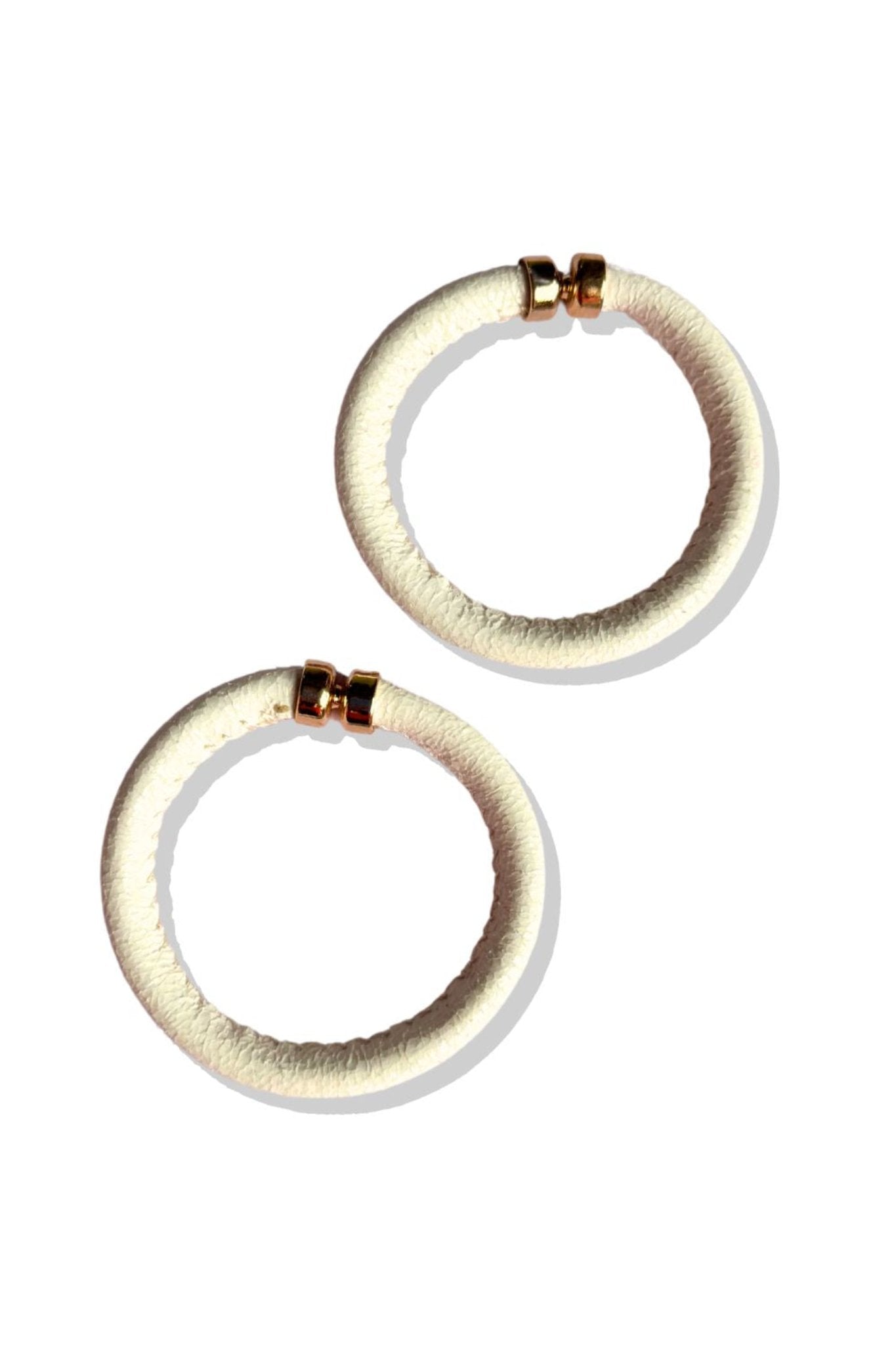 White Metallic Hoop Earrings *FINAL SALE*