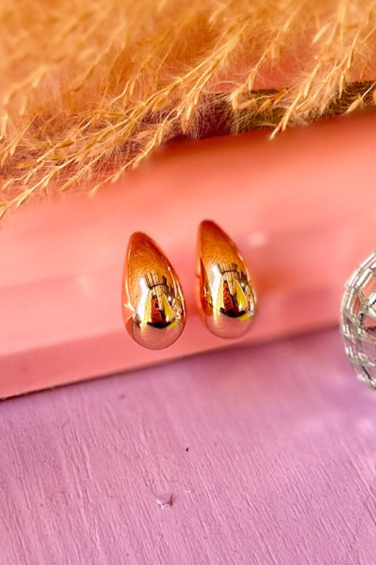 Gold Metal Teardrop Earrings, accessory, earrings, must have earrings, shop style your senses by mallory fitzsimmons