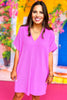Orchid V Neck Short Dolman Banded Cuff Sleeve Dress, Dress, must have dress, elevated dress, vacation style, summer style, spring style, mom style, summer fashion, spring fashion, shop style your senses by Mallory Fitzsimmons, ssys by Mallory Fitzsimmons