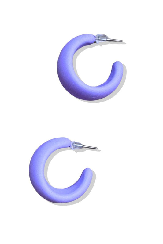 Lavender Matte Wide Cuff Earrings