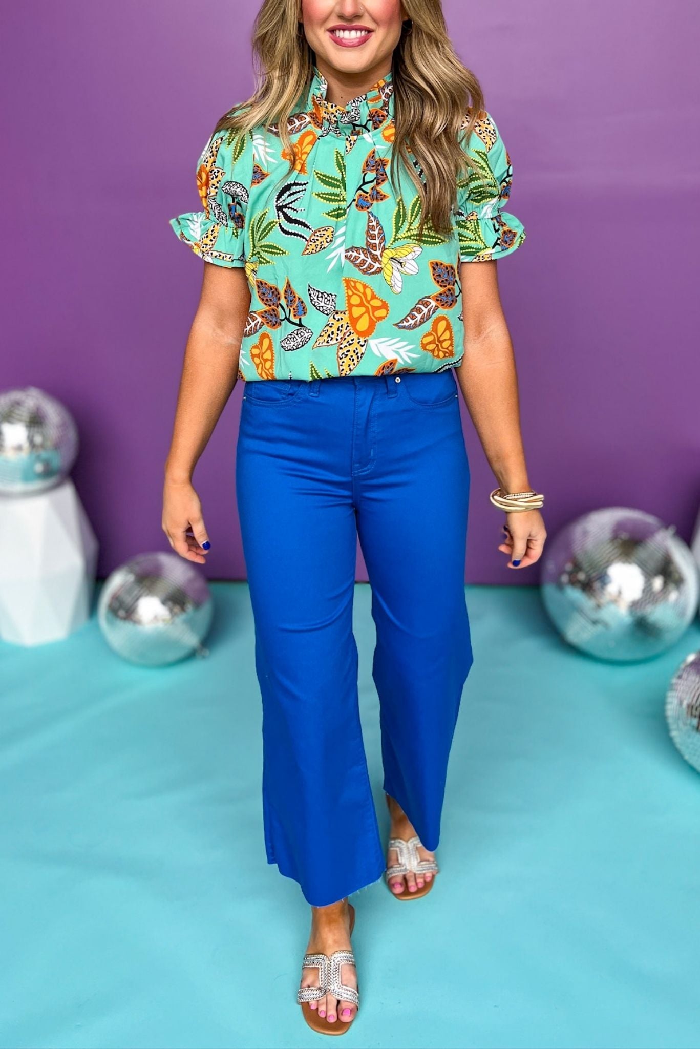 Ocean Blue High Rise Flare Cropped Denim Pants *Final Sale*, must have pants, must have style, street style, spring style, spring fashion, spring pants, elevated style, elevated pants, mom style, shop style your senses by mallory fitzsimmons, says by Mallory Fitzsimmons