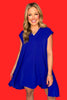 Royal Blue V Neck Back Accordion Pleat Detail Dress, dress, v neck dress, pleated detail dress, red dress, red v neck dress, red pleated detail dress, must have dress, elevated dress, elevated style, summer dress, summer style, Shop Style Your Senses by Mallory Fitzsimmons, SSYS by Mallory Fitzsimmons