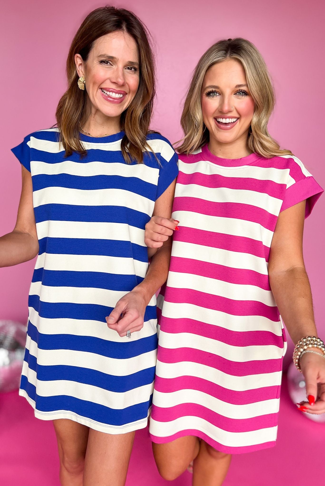 Hot Pink Striped Cap Sleeve Dress, must have dress, must have style, weekend style, brunch style, spring fashion, elevated style, elevated style, mom style, shop style your senses by mallory fitzsimmons, ssys by mallory fitzsimmons