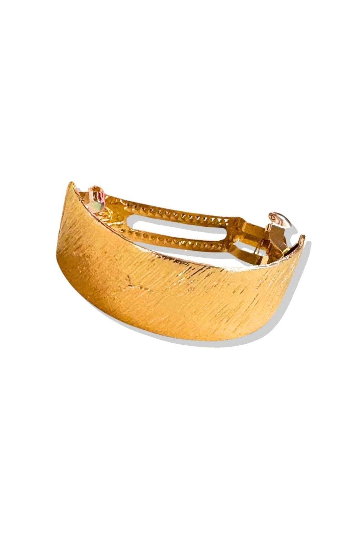 Gold Textured Rectangle Hair Clip