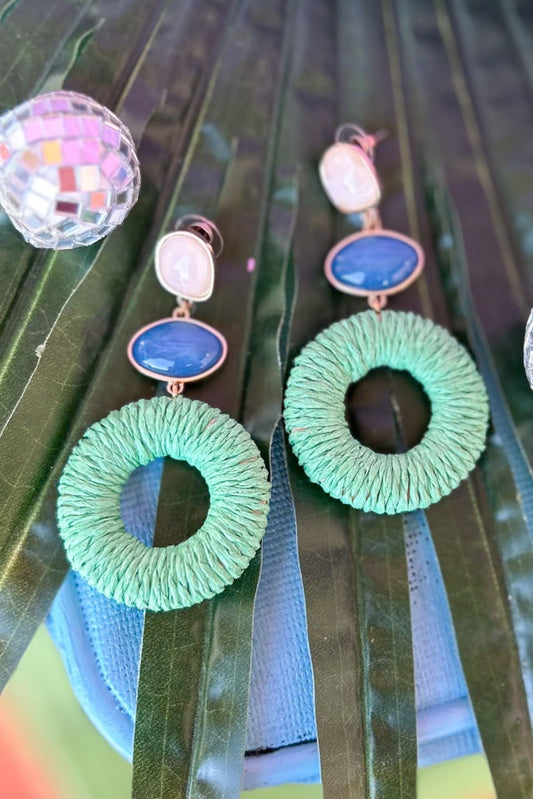 Green Beaded Dangle Earrings, accessory, earrings, must have earrings, spring accessory, summer accessory, shop style your senses by mallory fitzsimmons, ssys by mallory fitzsimmons