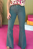 Vervet Green Washed High Rise Super Flare Raw Hem Jeans, must have jeans, must have style, fall jeans, fall fashion, affordable fashion, mom style, elevated style, shop style your senses by mallory fitzsimmons