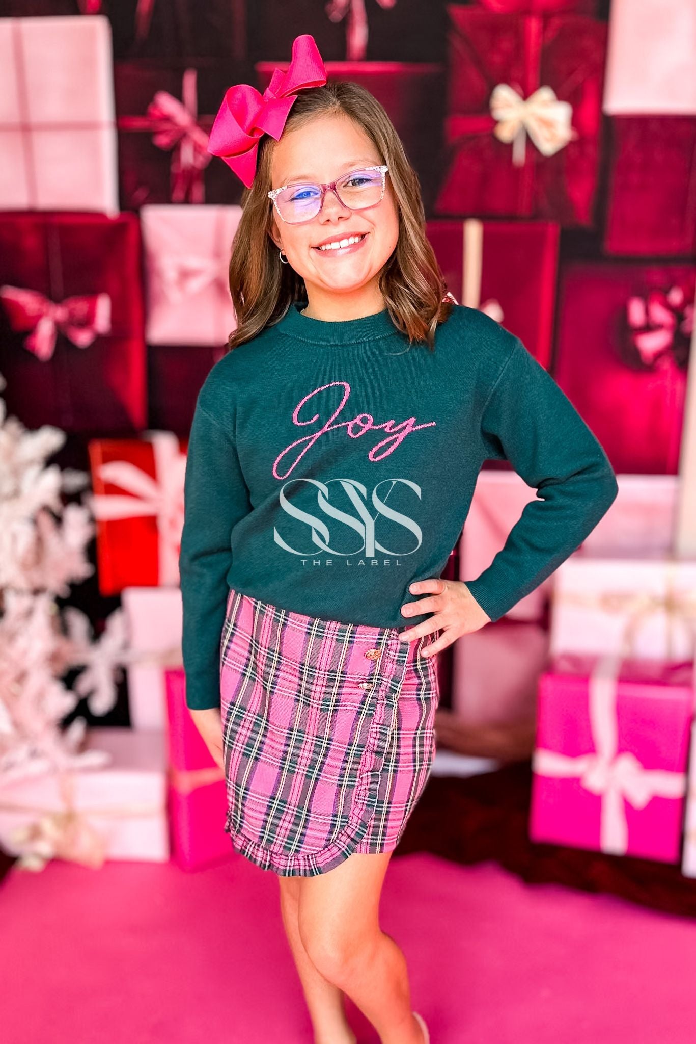 SSYS Kids Joy Sweater In Hunter