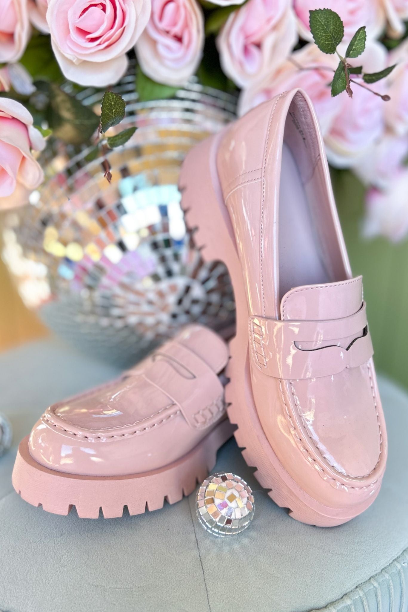 Blush Patent Leather Loafers, shoes, loafers, blush loafers, must have shoes, spring shoes, shop style your senses by mallory fitzsimmons