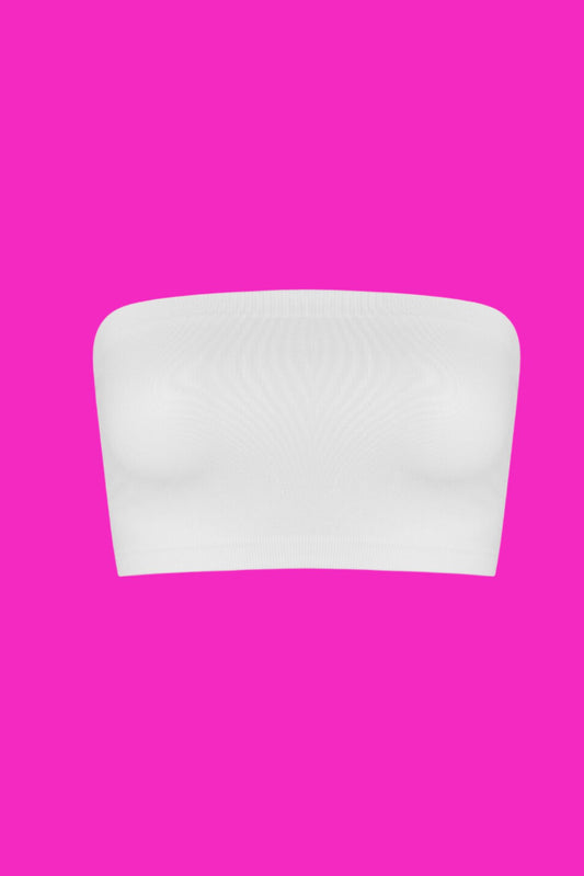 White Seamless Bandeau