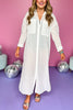 White Collared Button Down Side Slit Cover Up Shirt Dress *FINAL SALE* *Final Sale*, Saturday steals, swim cover up, must have swim, must have summer, summer dress, swim dress elevated style, elevated dress, mom style, summer style, pool style, vacation style, shop style your senses by Mallory Fitzsimmons, ssys by Mallory Fitzsimmons  Edit alt text