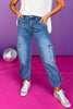 Mica Blue Medium Wash High Rise Cargo Drawstring Hem Jeans, cargo jeans,  must have jeans, must have style, must have denim, spring fashion, spring style, street style, mom style, elevated comfortable, elevated style, shop style your senses by mallory fitzsimmons