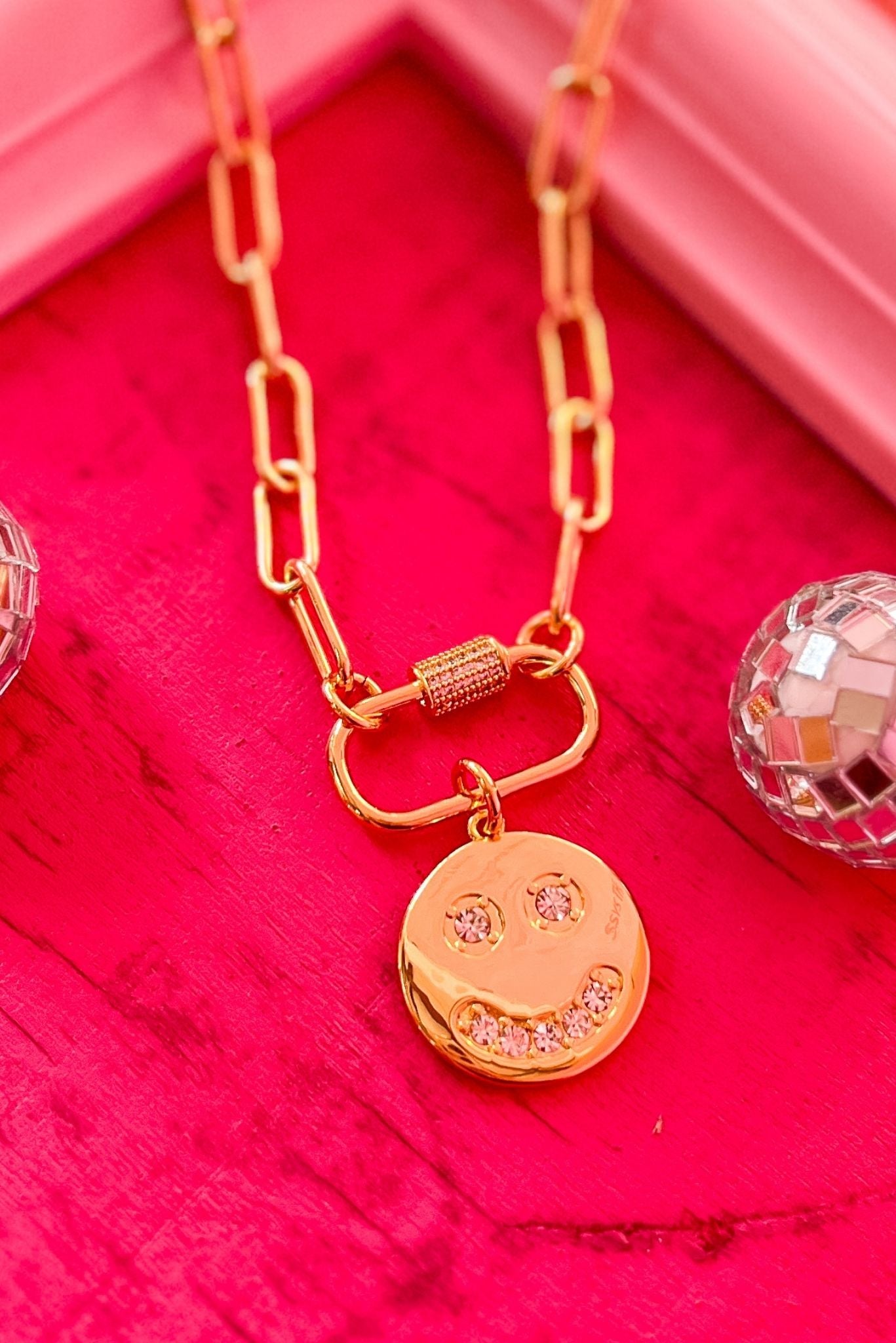 SSYS Scripture Smiley Charm, ssys the label, must have charm, must have charm necklace, elevated charm, elevated charm necklace, acessories, scripture charm, scripture, gift, mom style, shop style your senses by mallory fitzsimmons