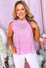 Pink Lavender Frill Neck and Shoulder Eyelet Sleeveless Top, must have top, must have style, brunch style, summer style, spring fashion, elevated style, elevated top, mom style, shop style your senses by mallory fitzsimmons, ssys by mallory fitzsimmons