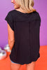 Black Crew Neck Twist Band Sleeve Oversized Top, must have top, basic top, elevated basics, must have basic, elevated top, mom style, warm fashion, shop style your senses by mallory fitzsimmons, ssys by Mallory Fitzsimmons  Edit alt text