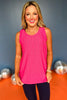 SSYS Dark Pink Eyelet Ruffle Racerback Active Tank Top, Ssys athlesiure, Spring athleisure, athleisure, elevated athleisure, must have tank top , athletic tank top, athletic style, mom style, shop style your senses by mallory fitzsimmons, ssys by mallory fitzsimmons