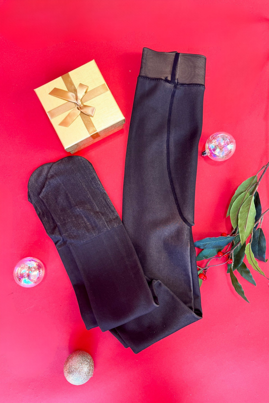 SSYS Signature Black Fleeced Lined Tights