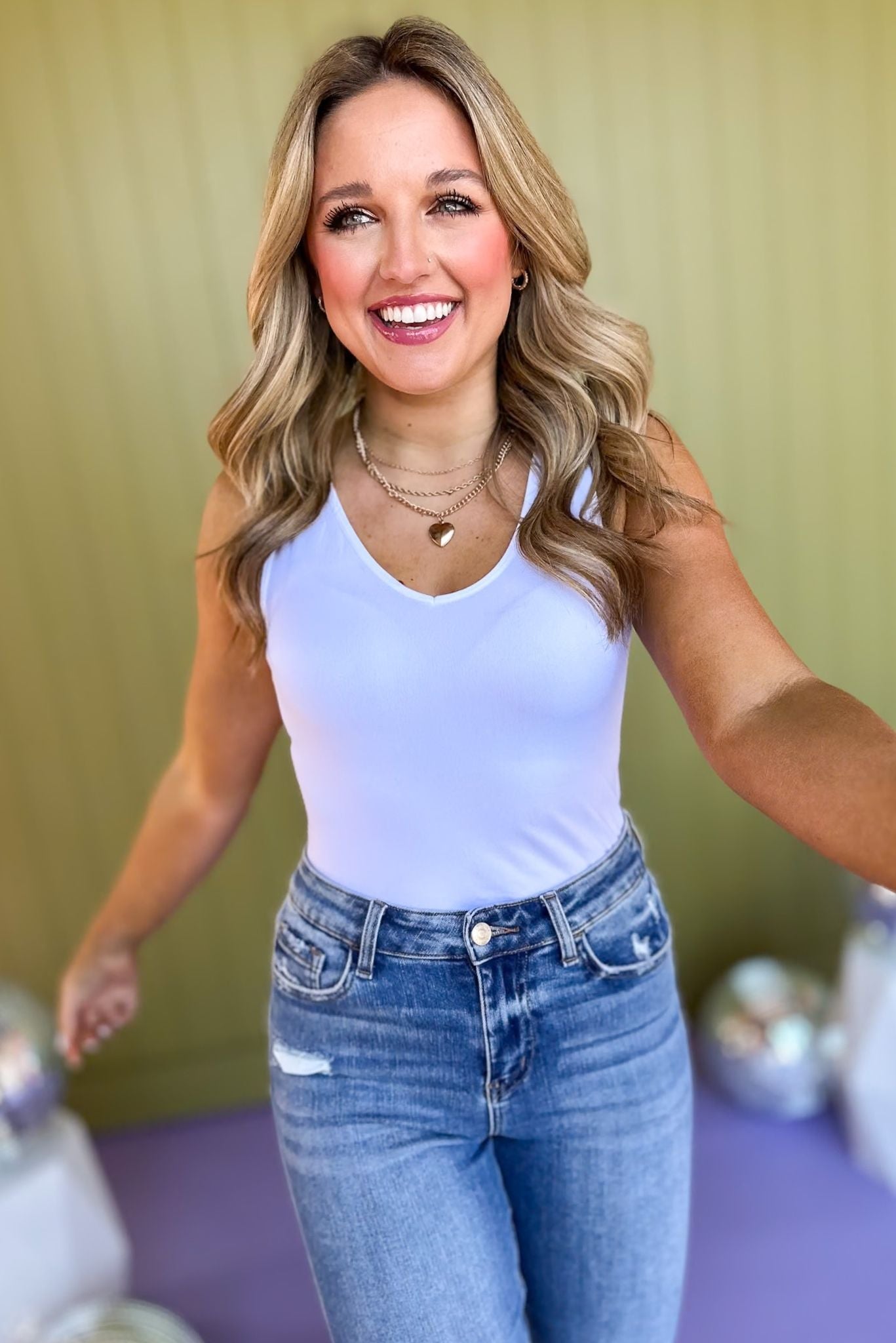 White Seamless V Neck Tank *FINAL SALE* *Final Sale*, must have tank, basic tank, elevated basic, layering piece, must have basic, mom style, shop style your senses by mallory fitzsimmons, ssys by mallory fitzsimmons