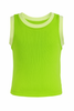SSYS Kids Ribbed Contrast Crew Neck Tank In Green