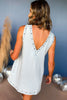 Blue Chambray Sleeveless Studded Detail Curved Hem Mini Dress, must ahve dress, must have denim, fall dress, summer to fall dress, fall style, concert style, country concert style, elevated dress, elevated style, mom style, shop style your senses by mallory fitzsimmons