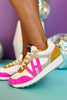 Vintage Havana Mustard Neon Pink Rubber Outsole Sneaker, shoes, sneakers, must have sneaker, vintage havana, mom style, shop style your senses by mallory fitzsimmons, ssys by mallory fitzsimmons