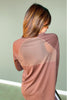 SSYS Long Sleeve Mesh Back Active Top In Brown