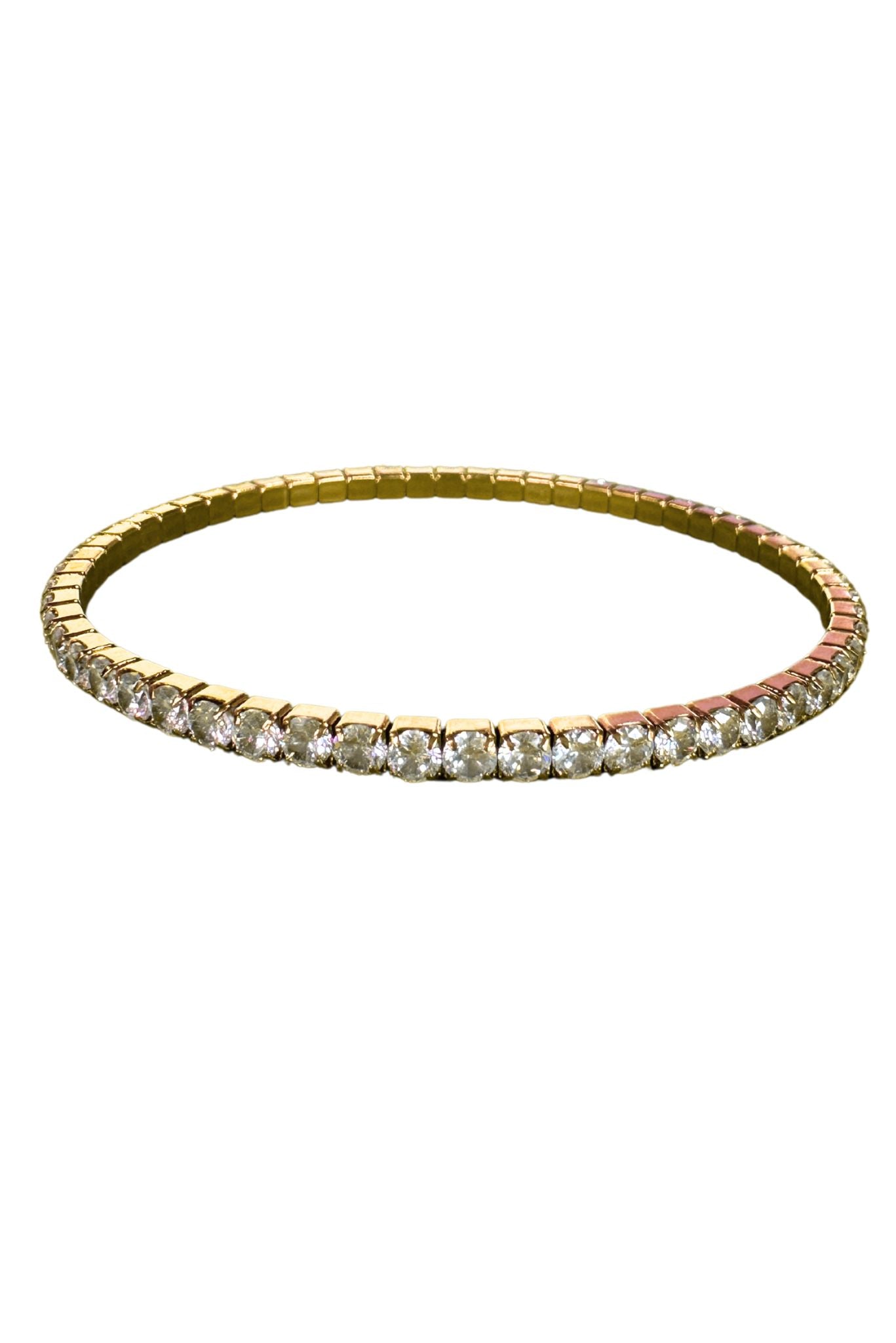 STRETCHY TENNIS BRACELET GOLD