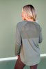 SSYS Long Sleeve Mesh Back Active Top In Olive
