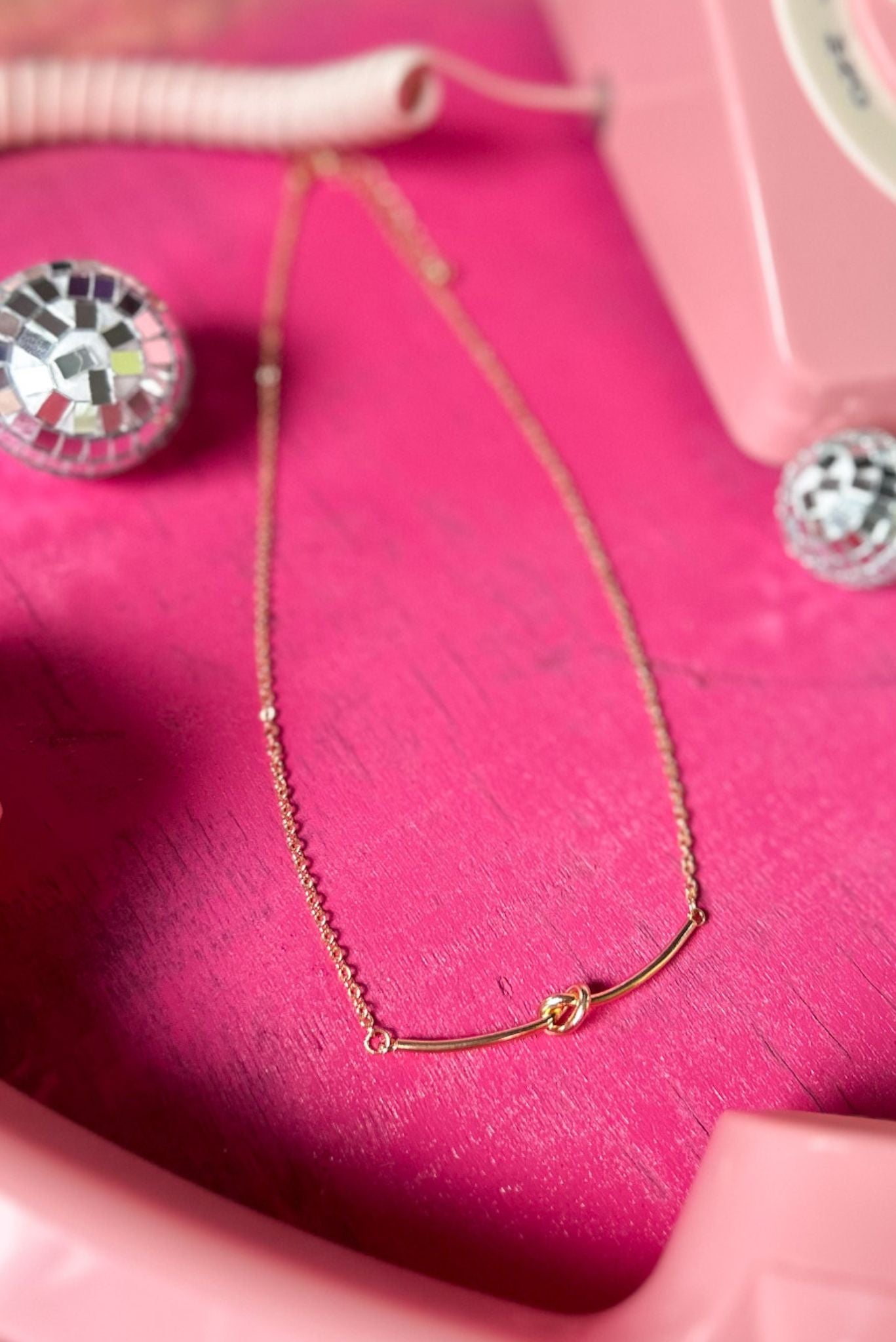 Gold Metal Knot Pendant Necklace, accessory, necklace, must have necklace, shop style your senses by mallory fitzsimmons