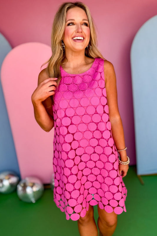 Pink Circle Lace Overlay Sleeveless Shift Dress, lace dress, trendy dress, must have dress, must have style, weekend style, brunch style, spring fashion, elevated style, elevated style, mom style, shop style your senses by mallory fitzsimmons, ssys by mallory fitzsimmons