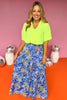 Lime Shawl Lapel Collar Drop Shoulder Three Quarter Sleeve Top *FINAL SALE*