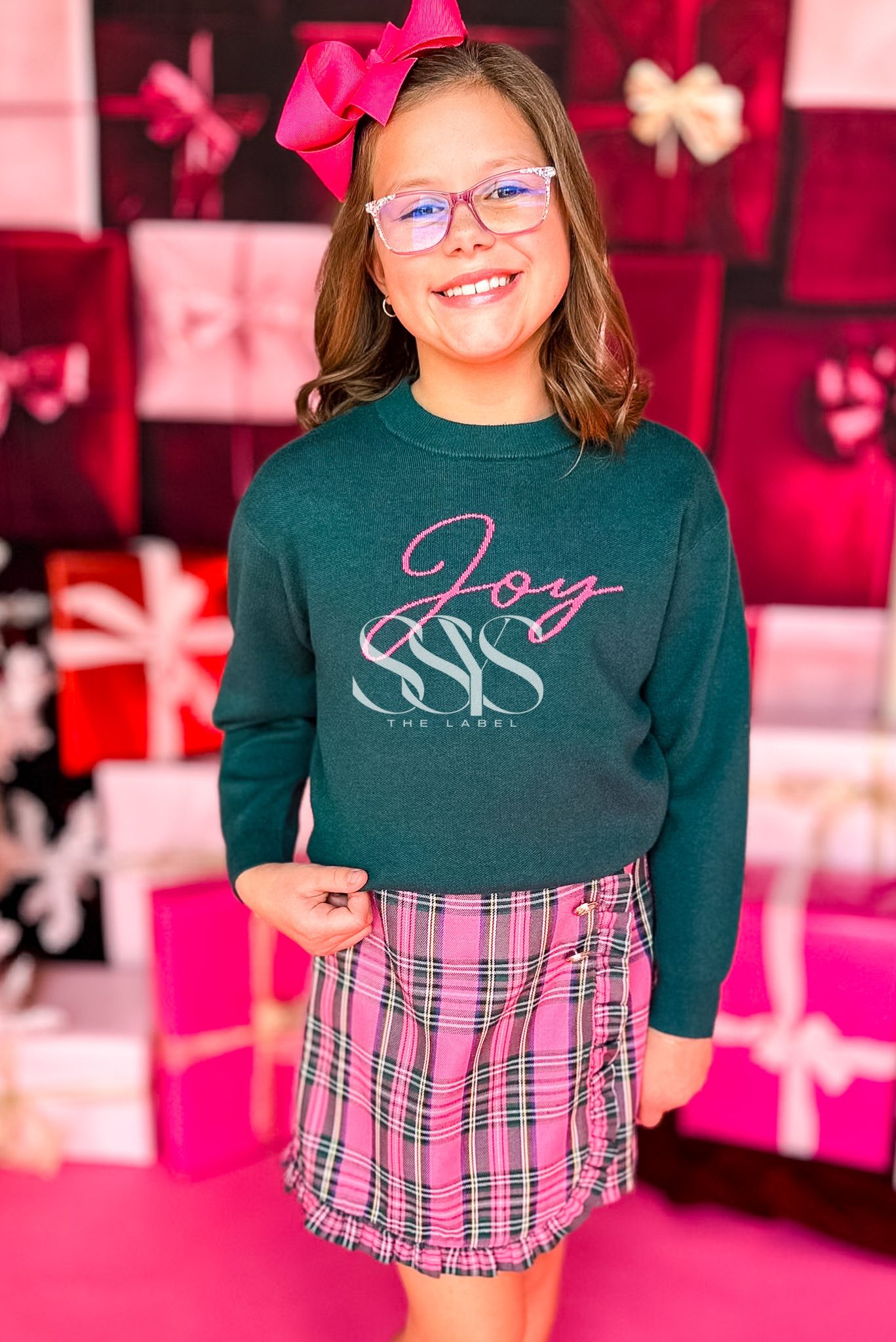 SSYS Kids Joy Sweater In Hunter