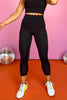 SSYS Black 3/4 Length Scallop Seamless Leggings Version 2, Ssys athlesiure, Spring athleisure, athleisure, elevated athleisure, signature active tank, must have active tank , athletic active tank, athletic style, mom style, shop style your senses by mallory fitzsimmons, ssys by mallory fitzsimmons