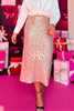 SSYS Garland Micro Sequin Midi Skirt In Champagne