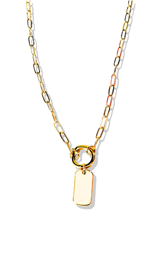 SSYS 18K Gold Plated Scripture Dainty Dog Tag Charm, charm necklace, charms, gold necklace, dainty necklace, jewelry, must have necklace, scripture necklace, scripture charms, elevated jewelry, ssys the label by mallory fitzsimmons