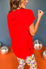SSYS V Neck Hooded Lightweight Air Tent Top In Red, Ssys athlesiure, Spring athleisure, athleisure, elevated athleisure, signature top, must have air top , athletic air top, athletic style, mom style, shop style your senses by mallory fitzsimmons, ssys by mallory fitzsimmons