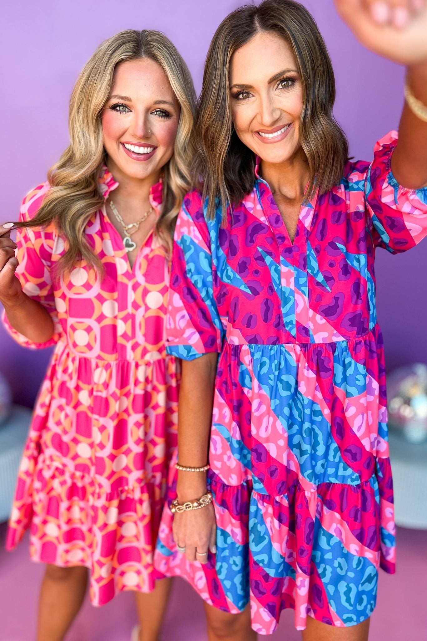 SSYS The Mix Print Tatum Dress In Camo Animal, ssys the label, ssys dress, printed dress, elevated dress, church dress, work dress, brunch dress, mix print dress, mom style, bright style, spring style, shop style your senses by Mallory Fitzsimmons, ssys by Mallory Fitzsimmons Edit alt text