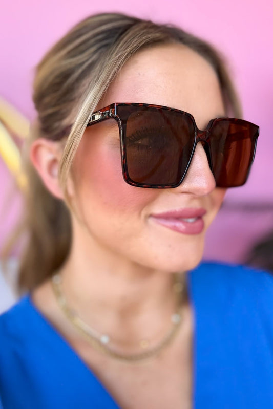 Brown Tortoise Lense Square Sunglasses, accessory, sunglasses, must have sunglasses, spring accessory, summer accessory, shop style your senses by mallory fitzsimmons, ssys by mallory fitzsimmons