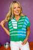 Green Knit Multi Stripe Colorblock Zipper Detail Top, top, knit top, striped top, colorblock top, zipper detail top, green top, green knit top, green striped top, green colorblock top, green zipper detail top, must have top, elevated top, elevated style, summer top, summer style, Sailing Through Summer, Shop Style Your Senses by Mallory Fitzsimmons, SSYS by Mallory Fitzsimmons