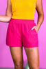 SSYS Solid Active Shorts In Hot Pink *FINAL SALE*