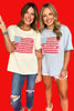 Ivory Drop Shoulder Natural Hem Short Sleeve American Flag Top, t-shirt, must have tee, elevated tee, Fourth of July style, must have style, patriotic style, summer style, summer top, ssys by MALLORY FITZSIMMONS
