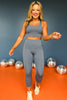 SSYS Deep Blue High Waist Seamless 3/4 Leggings, Spring athleisure, athleisure, elevated athleisure, must have leggings , athletic leggings, athletic style, mom style, shop style your senses by mallory fitzsimmons, ssys by mallory fitzsimmons