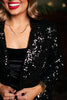SSYS Sequin Jules Allie Blazer In Black