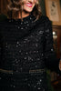 SSYS Juliana Long Sleeve Tweed Dress with Pockets In Black