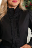 SSYS Romy Ruffle Top In Black